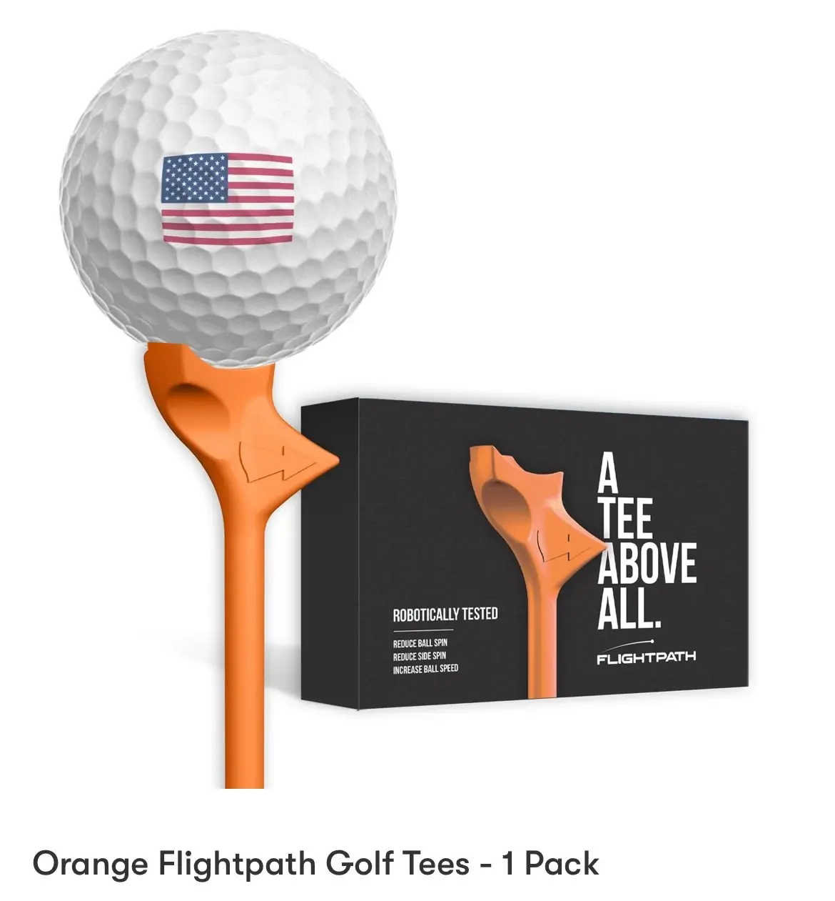 Flight Path Premium Golf Tee - oranžová (1 balení)