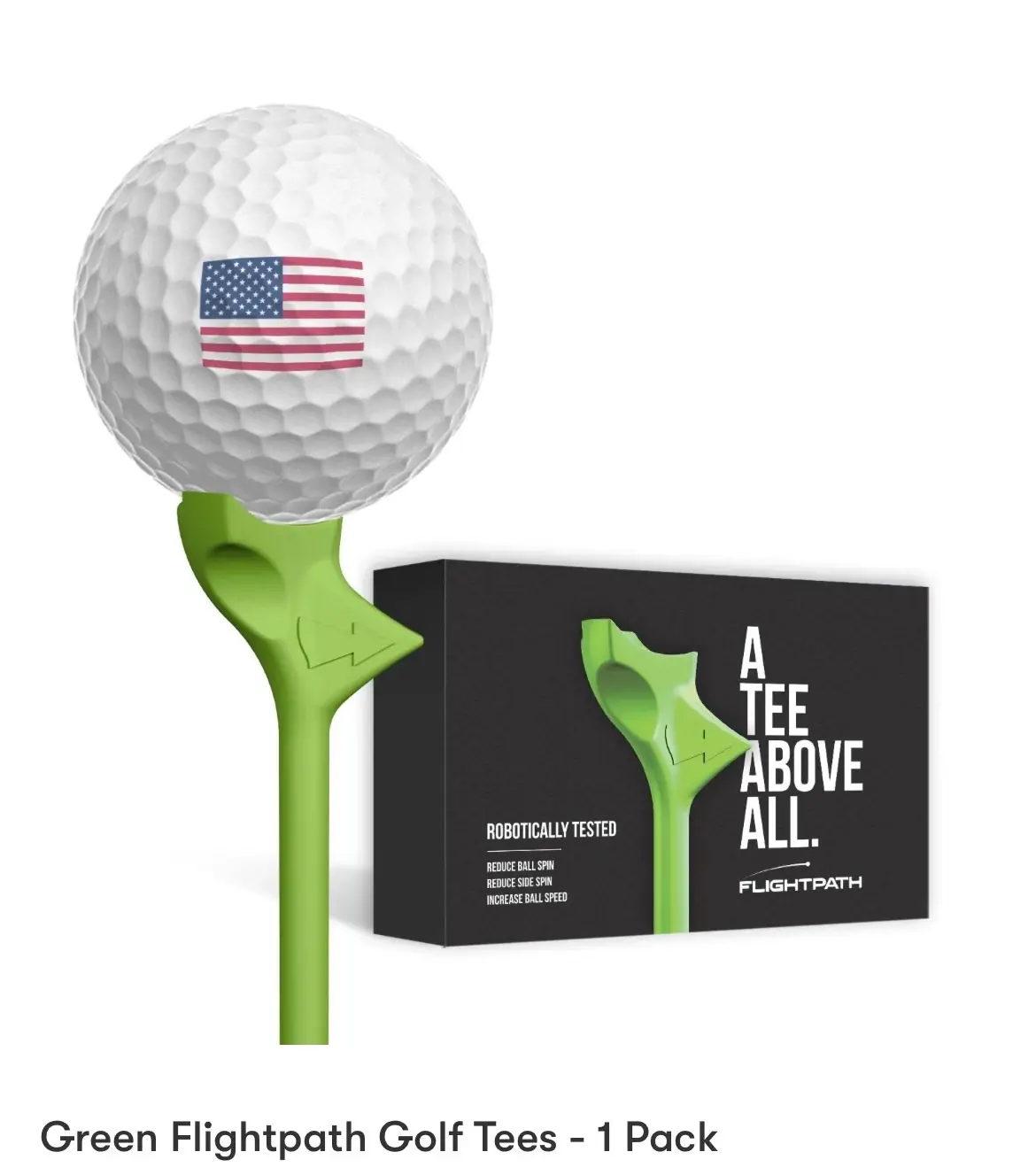 Flight Path Premium Golf Tee - zelená (1 balení)