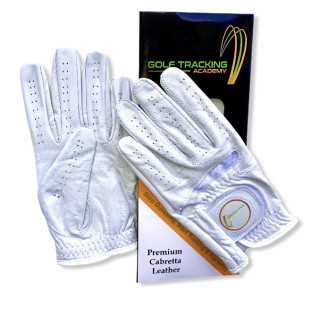 2 ks (2pack) - PREMIUM Golfové rukavice - PÁNSKÉ (MEN) - z pravé kůže CABRETTA - bílé - LEVÉ i PRAVÉ - S,M,ML,L,XL,XXL